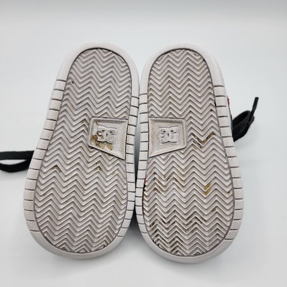 DC Spark High RS Sneakers Toddler Size 5 Gray Red High Top Shoes Skateboard - Picture 9 of 11